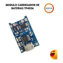 Módulo Carregador Bateria Tp4056 1s 5v 18650 2 peças - Leds Shop