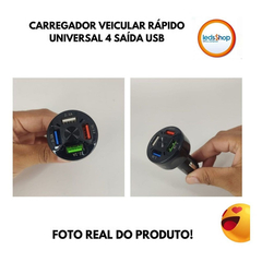 Carregador Veicular Rápido Universal 4 Saída Usb - comprar online