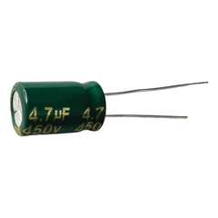 Capacitor Eletrolítico 4,7uf X 450v - 105 Graus kit 50 peças - Leds Shop