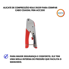 Alicate Crimpar Compressão Rg59 Rg6 Coaxial Antena - comprar online