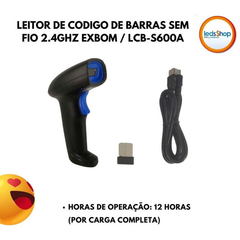 Leitor De Código De Barras Wireless 2.4ghz Boletos E Contas - loja online