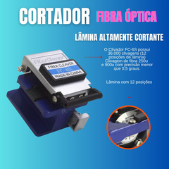 Imagem do Kit Fibra Óptica Clivador Caneta Laser Localiziador De Falha