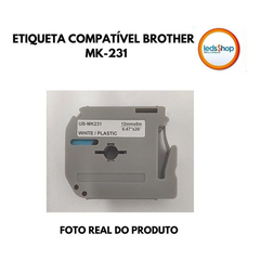 Fita Compatível Brother MK231 M-K231 M231 M-231 para Impressoras PT-70 e PT70 - Leds Shop