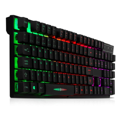 Teclado Gamer Exbom Bk-151c Qwerty Português Brasil Cor Preto Com Luz Rgb na internet