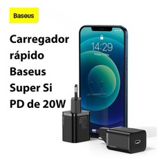 Baseus Carregador De Parede Rápido Tipo C Super Si Qc 20w - loja online