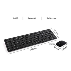 Teclado e Mouse Sem Fio 2.4ghz Multimidia Abnt2 slim - loja online