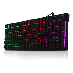 Teclado Gamer Exbom Bk-151c Qwerty Português Brasil Cor Preto Com Luz Rgb - loja online