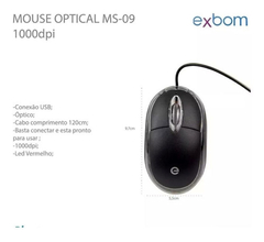 Mouse Exbom - Com fio MS-9 - comprar online