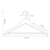 Kit 10 Cabides Madeira Marfim com Silicone Antideslizante - Globalmix GH312 - comprar online