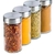 Imagem do Porta Temperos Condimentos Suporte Giratório Quadrado com 12 Potes Vidro Aço Inox - Globalmix GH417