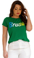 Camiseta Baby Look Feminina Do Brasil Malha Ultra Leve Top na internet