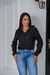 Jaqueta Corta Vento Feminina Cropped - Preto - comprar online