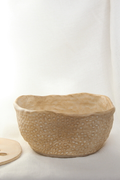 Vaso Texturizado, com Formas Orgânicas em Cerâmica Artesanal G na internet