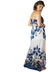 VESTIDO LONGO FLORAL BARRADO BLUE na internet