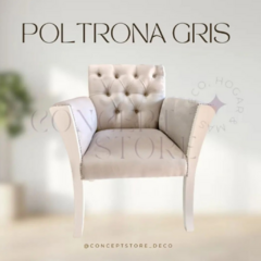 Poltrona gris para el living