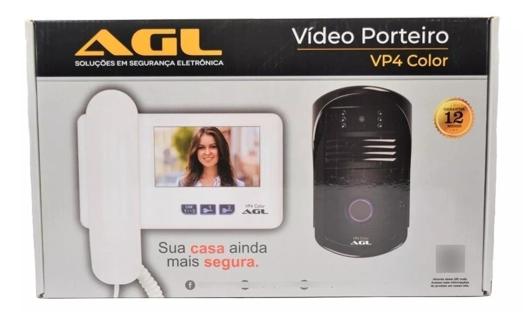 V deo Porteiro Agl Vp4 Color 4 PoLG Com Abertura De Port o