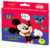 Caixa de giz de cera Jumbo Mickey Mouse com 12 cores, destacando a figura do personagem Mickey Mouse sorridente.