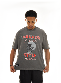 Camiseta Oversized Darkness Skull na internet