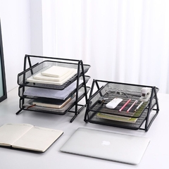 Organizador de Mesa de Metal para Documentos papel A4 Escritório Home Office