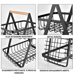 Cesto de Metal Para Frutas e Legumes - loja online