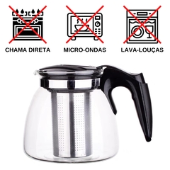 Chaleira De Vidro Com Infusor Para Chá Café Inox Bule Com Tampa na internet