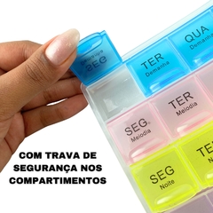 Porta Comprimido Medicamento Organizador De Remédios Semanal e Mensal 2 em 1 na internet