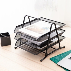 Organizador de Mesa de Metal para Documentos papel A4 Escritório Home Office - comprar online