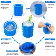 Mini Balde Forma De Gelo Em Silicone Ice Magic Cube - comprar online