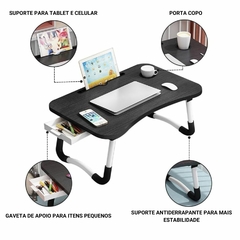 Imagem do Mesa Portátil Para Notebook dobrável Escrivaninha Home Office