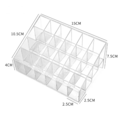 Porta Batom Acrílico Organizador 24 Batons e Cosméticos - LYM Utilidades