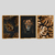 Imagem do Quadros decorativos 3 telas - Golden Lion