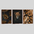 Quadros decorativos 3 telas - Golden Lion - loja online