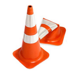 CONE (FLEXIVEL REFLETIVO) LARANJA/BRANCO 75CM