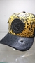 Gorra Inmato Animal Print Negra y Amarillo, Visera en terciopelo