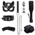 Kit Fetiche BDSM Bondage Restraint Set para Mulheres, Algemas Sexuais, Chicote, Contas Anais, Plug Anal, Vibrador de Bala