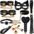 Kit Fetiche BDSM Bondage Restraint Set para Mulheres, Algemas Sexuais, Chicote, Contas Anais, Plug Anal, Vibrador de Bala na internet