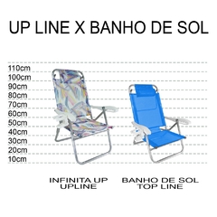 Cadeira de Praia Up Line Bambu Zaka em Alumínio, suporta até 120 Kg