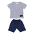 Conjunto Infantil Camiseta Listrada e Bermuda - F. Giore