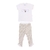 Conjunto Infantil Blusa Coração e Calça com Laço - Miniclo