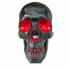 Cabeça de caveira Halloween - preta - comprar online