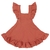 Vestido Babado Gaze Terracota