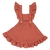 Vestido Babado Gaze Terracota - comprar online