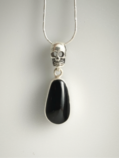 Colgante Cranium con Obsidiana