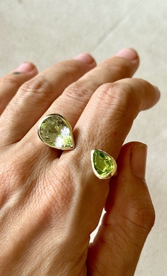 Anillo Encounter con peridoto y prasiolita - GAIA