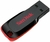 Sandisk Pen drive USB Cruzer Blade, 64 GB, preto/vermelho - comprar online