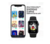 Relógio inteligente smartwatch s8 troca pulseira ligações monitor cardíaco android e ios preto - INFORTECH