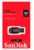 Sandisk Pen drive USB Cruzer Blade, 64 GB, preto/vermelho
