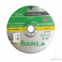 DISCO DESBASTE 7" H SOLDAS - ACO INOX 180MM X 7,00MM X 22,23MM - (IMP) - comprar online