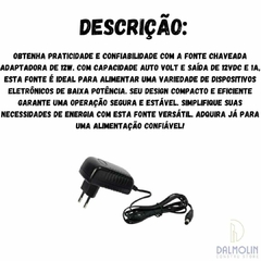 FONTE CHAVEADA ADAPTADORA 12W AUTOVOLT 12VDC 1A-7897079052053 - Dalmolin Constru Store