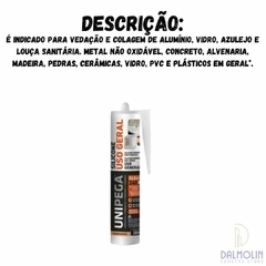 SILICONE 260ML USO GERAL INCOLOR/TRANSPARENTE UNIPEGA (FICA INCOLOR APOS 24H) HIBRIDO - Dalmolin Constru Store